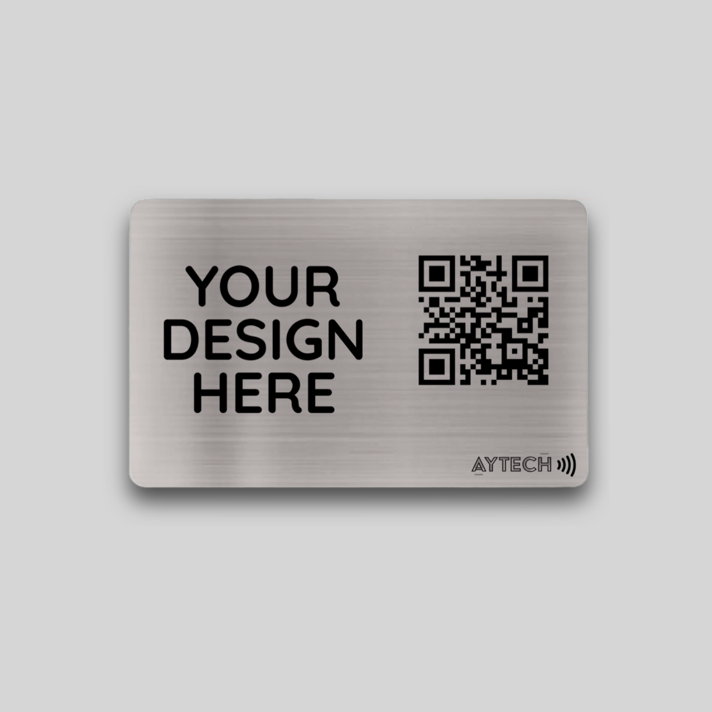 Contactless Business Card - BRUSHED SILVER - AYTECH