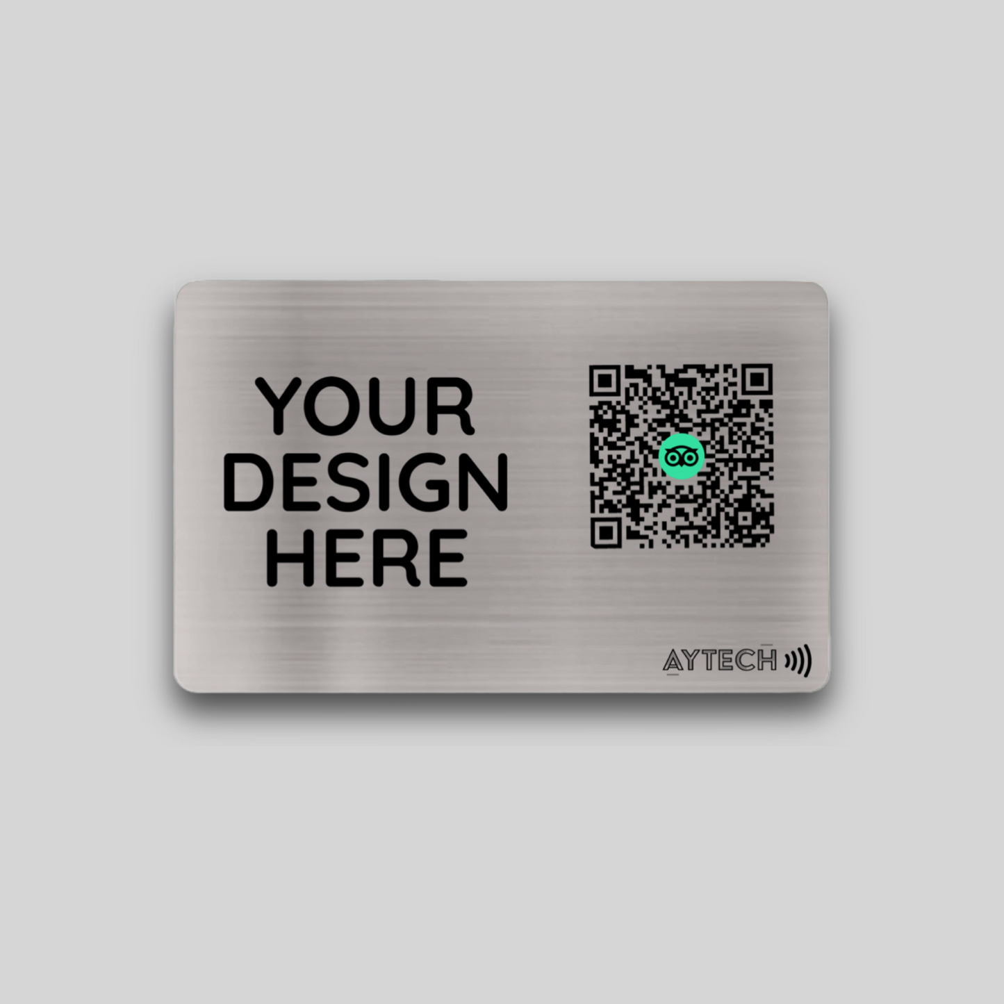 Contactless Review Card - BRUSHED SILVER - AYTECH