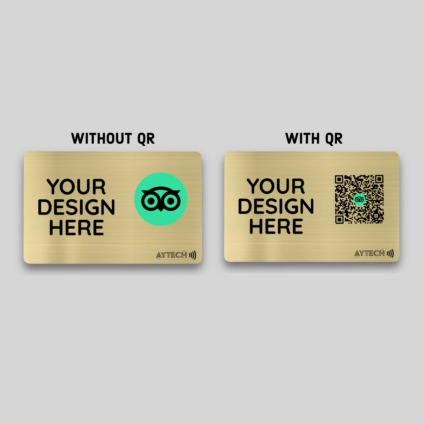 Contactless Review Card - BRUSHED GOLD - AYTECH